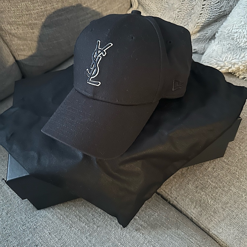 Saint Laurent YSL New Era hat black